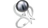 Серебряное кольцо De Fleur 27670S2 с жемчугом, фианитом