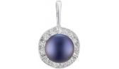 Серебряный кулон De Fleur 29643S2 c жемчугом, фианитом