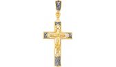 Серебряный православный крестик с распятием Серебро России 3-051CHZ-54075