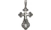 Серебряный православный крестик с распятием ФИТ 30731-f