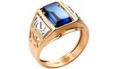 Мужская золотая печатка перстень Караваевская Ювелирная Фабрика 31-0253 с ситаллом