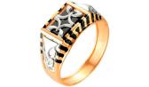 Мужская золотая печатка перстень Караваевская Ювелирная Фабрика 31-0292 с ониксом
