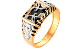 Мужская золотая печатка перстень Караваевская Ювелирная Фабрика 31-0293 с ониксом