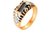 Мужская золотая печатка перстень Караваевская Ювелирная Фабрика 31-0296 с ониксом