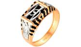 Мужская золотая печатка перстень Караваевская Ювелирная Фабрика 31-0297 с ониксом