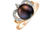 Золотое кольцо корона De Fleur 31532A2 с жемчугом, фианитами