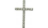 Декоративный крестик из белого золота Vesna 3534-251-01-00 с бриллиантами