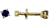Золотые сережки-пусеты (гвоздики) с сапфиром Vesna 4038-151-10-00
