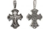 Женский серебряный православный крестик с распятием ФИТ 42631-f