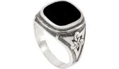 Мужская серебряная печатка перстень ФИТ 45821-f с лидитом