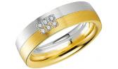 Золотое обручальное парное кольцо Breuning 48/03550 с бриллиантами