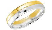 Мужское золотое обручальное парное кольцо Breuning 48/04050