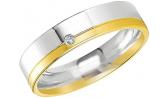 Золотое обручальное парное кольцо Breuning 48/04063 с бриллиантом