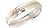 Золотое обручальное парное кольцо Breuning 48/04069 с бриллиантом