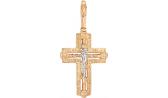 Мужской золотой православный крестик с распятием Национальное Достояние 51080014-nd
