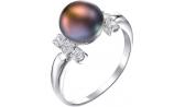 Серебряное кольцо De Fleur 51208S2 с жемчугом, фианитами