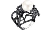 Серебряное кольцо De Fleur 51256S1M с эмалью с жемчугом