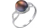 Серебряное кольцо De Fleur 51301S2 с жемчугом, фианитами