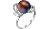 Серебряное кольцо De Fleur 51307S2 с жемчугом, фианитами