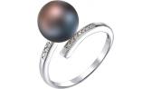 Серебряное кольцо De Fleur 51350S2 с жемчугом, фианитами