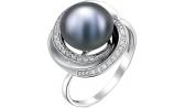Серебряное кольцо De Fleur 51381S2 с жемчугом, фианитами