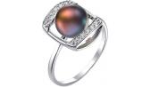Серебряное кольцо De Fleur 51501S2 с жемчугом, фианитами