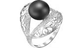 Серебряное кольцо De Fleur 51511S2 с жемчугом, фианитами