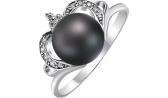 Серебряное кольцо De Fleur 51532S2 с жемчугом, фианитами
