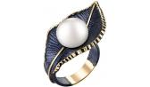 Серебряное кольцо De Fleur 51800Y1U с эмалью с жемчугом
