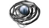Серебряное кольцо De Fleur 51812S2B с эмалью с жемчугом