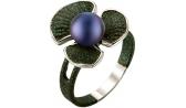 Серебряное кольцо De Fleur 51821S2Z с эмалью с жемчугом
