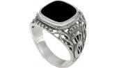 Мужская серебряная печатка перстень ФИТ 52991-f с лидитом