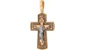 Мужской золотой православный крестик с распятием Национальное Достояние 54080065CH-nd