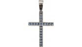 Женский серебряный декоративный крест Русское Золото 55030503-04-6 с фианитами