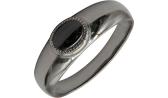 Мужская серебряная печатка перстень Русское Золото 57120100-6R с ониксом