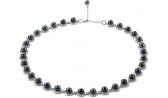 Серебряное колье ожерелье De Fleur 59643S2 с жемчугом, фианитами
