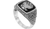 Мужская серебряная печатка перстень ФИТ 59922-f с лидитом