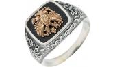 Серебряная печатка перстень ФИТ 59923-f с лидитом
