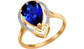 Золотое кольцо SOKOLOV 6012009_s с корундом, бриллиантами