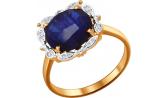 Золотое кольцо SOKOLOV 6012031_s с корундом, бриллиантами