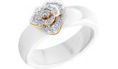 Керамическое кольцо SOKOLOV 6015009_s с бриллиантами