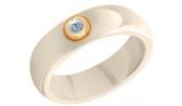 Керамическое кольцо SOKOLOV 6015020_s с бриллиантом