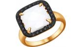 Золотое кольцо SOKOLOV 6015042_s с черными бриллиантами