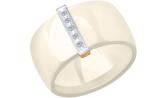 Керамическое кольцо SOKOLOV 6015050_s с бриллиантами