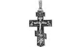 Мужской серебряный православный крестик с распятием ФИТ 61331-50-f