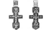 Женский серебряный православный крестик с распятием ФИТ 62531-f