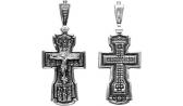 Серебряный православный крестик с распятием ФИТ 62651-f