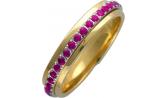 Золотое кольцо Эстет 65O560001 с рубинами