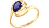 Женское золотое кольцо SOKOLOV 714670_s с корундом