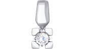 Золотой кулон SOKOLOV 81030080_s c фианитом, cо Swarovski